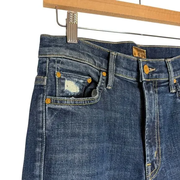 Mother Insider Crop Step Fray Distressed Wildflower Boot High Rise Jeans 26 - Picture 6 of 12